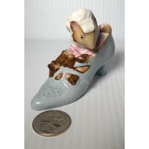 Beatrix Potter Vintage RARE Beswick Figurine "The Old Woman Who Lived In A Shoe"